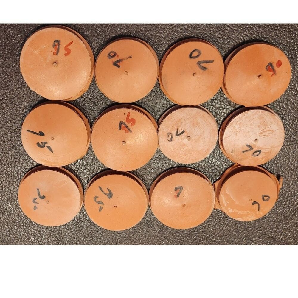NOS  Vtg 12 Red Rubber Piggy Bank Stoppers